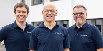 Das Gründerteam von Lichtwart. Von links nach rechts: Johannes Mailänder (CMO), Jackson Bond (CSO) und Gregor Giataganas (CEO).